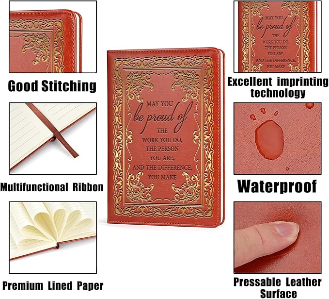 LBWCER Thank You gift May you be proud of the work you do, for Volunteer Staff Coach Nurse Teacher Social Worker Notebook Gift Thank You Gift Travel Journal (May brown)