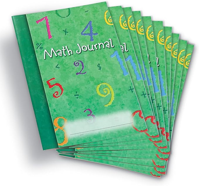 Learning Resources Math Journal, Student Organizer, Classroom Journal Set, Set of 10 Journals