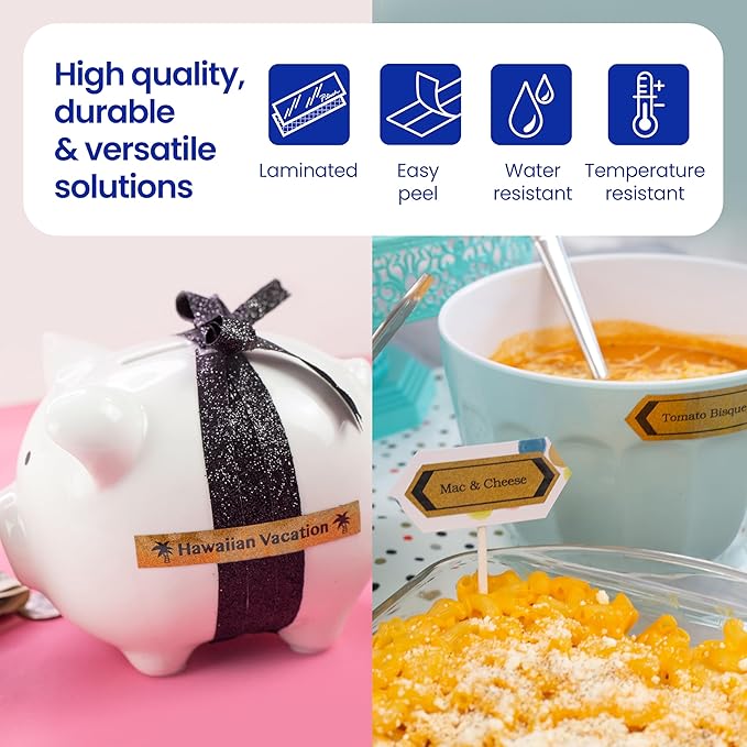 Brother Genuine P-Touch TZe, Black Print on Gold Label Tape (TZePR851), Premium Glitter Laminated,1in x 26.2ft (24mm x 8m) for Select P-Touch Label Makers, Powerful Lamination, for Crafting