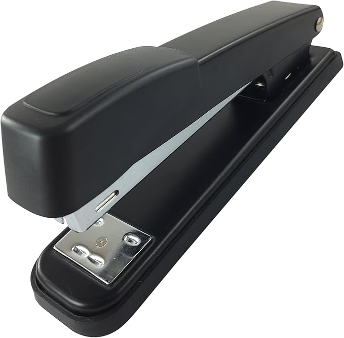 Clipco Stapler with 2000 Staples Full Desk Size Black (12-Pack)