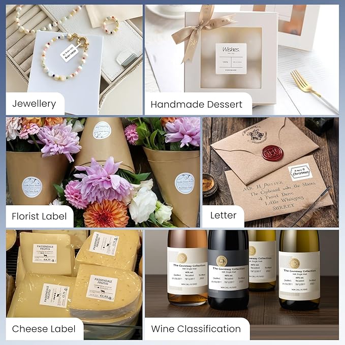 CLABEL Label Maker Machine with Tape: 221B Thermal Inkless Label Printer 2 Inch Mini Portable Bluetooth Handheld Sticker Barcode Labeler Compatible with Phone & PC for Small Business Retail Office