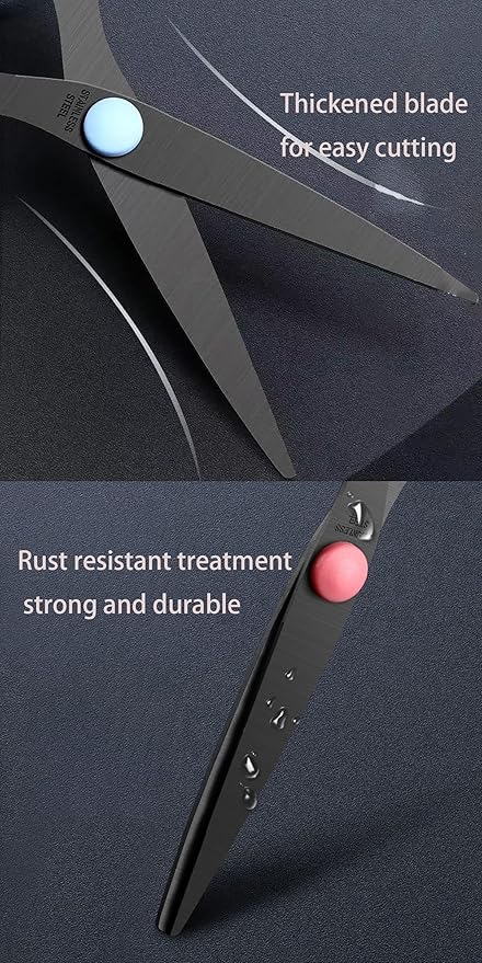 3 Pack 6.5" Multi-Purpose Scissors, Arts and Crafts Scissors,for Office, Home, School and Sewing (Purple)