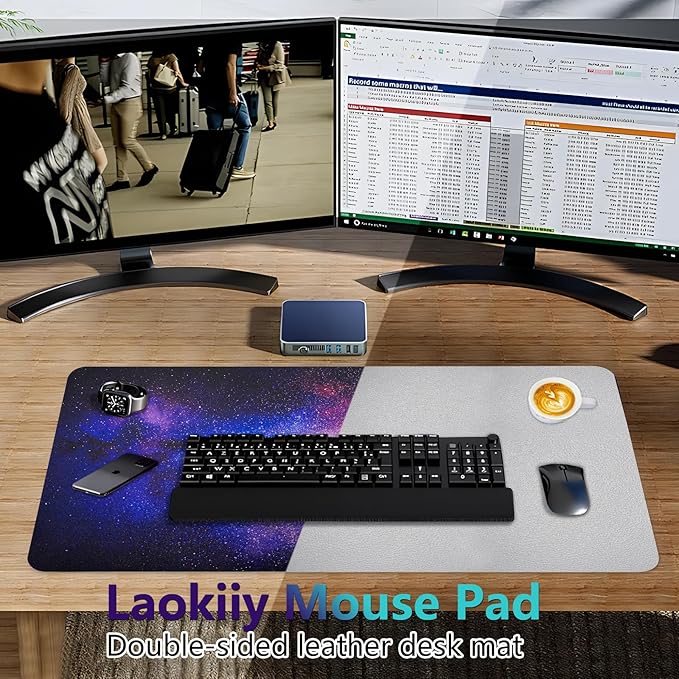 Desk Mat, Desk Pad Dual Sided Desktop Mat for Office and Home,Desk Organization and Accessories - Ideal for Large Mouse Pad and Desk Mats on Top of Desks (Solar System 31.5"x 15.7")