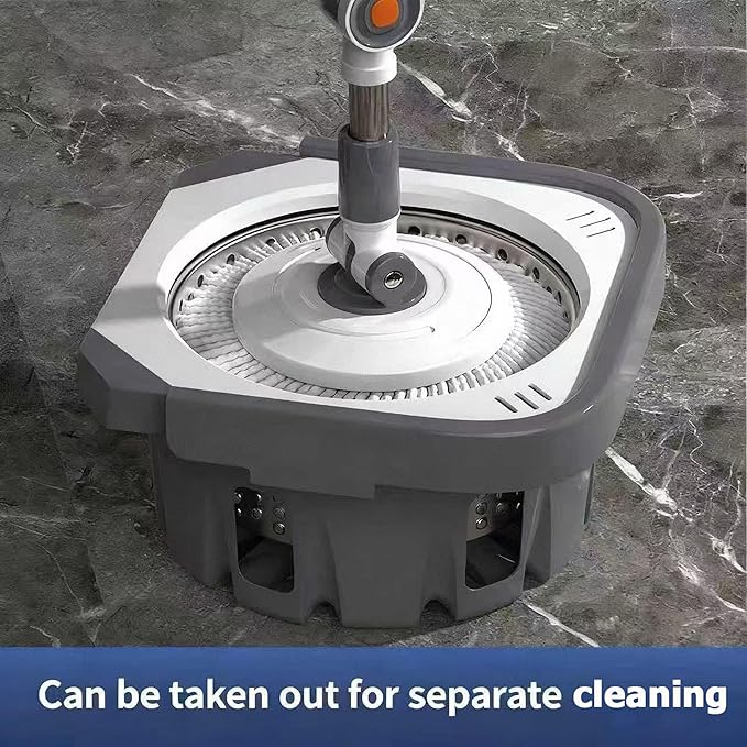 ZMYOOHML Spin mop and Bucket Set with Dual Drive Labor-Saving Design for Truly Hands-Free Washing and Easy Drying