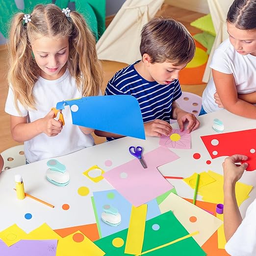 LOVEINUSA 3PCS Circle Hole Punch, Different Size（1+ 5/8 + 3/8 Inch） of Scrapbooking Paper Cutter Crafting, Designs for Office Junk Journal Supplies, Card Making, DIY Albums, Photos, Circle Cutter