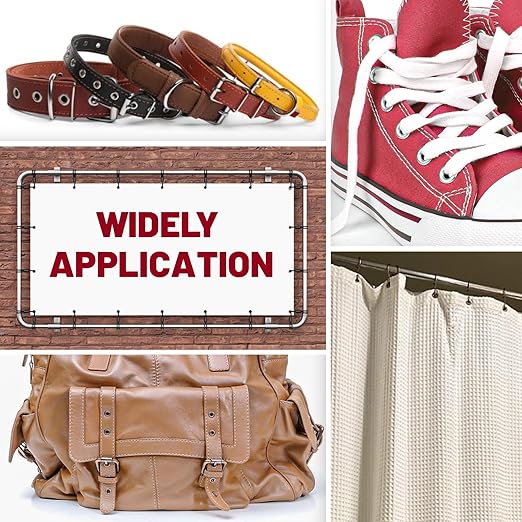 NEU MASTER 2 in 1 Leather Hole Punch Eyelet Tool Kit, 3/16" 4.5mm Revolving Hole Puncher, Eyelet Pliers, Metal Eyelets for Fabric Shoes Leather Clothes Belt