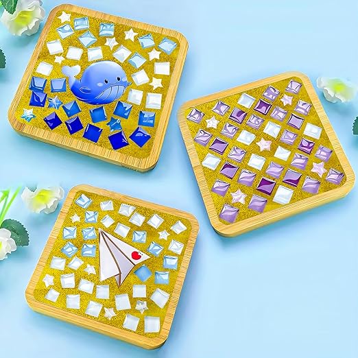 OOTDART Mosaic Crystal Grout, Mosaics Tile Tools, Mosaic Tile Accessories – Essential for Handmade Grouting and Perfect for DIY Craft Projects (Yellow, 8.8oz)