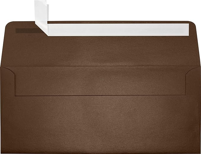 LUXPaper #10 Business Envelopes | Peel & Press | 4 1/8" x 9 1/2" | Bronze Metallic | 80lb. Text | 50 Qty
