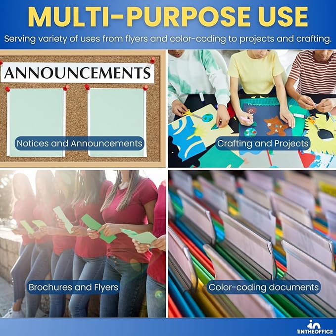 1InTheOffice Colored Copy Paper, Green Copy Paper, Printing Paper 8.5 x 11, Letter Size, Green, 20lb Density, (500 Sheets)