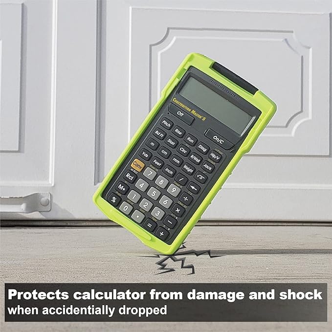 Calculated Industries 5032-5 Armadillo Gear Hard Protective Calculator Case in Lime Green