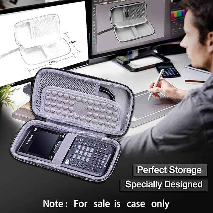 Hard Case Compatible with Texas Instruments TI-84 Plus CE/TI-84 Plus/TI-Nspire CX II CAS/TI-Nspire CX II/TI-83 Plus/TI-85 /TI-86 /TI30xs /TI36X Pro/TI 34 Color Graphing Calculator by XANAD