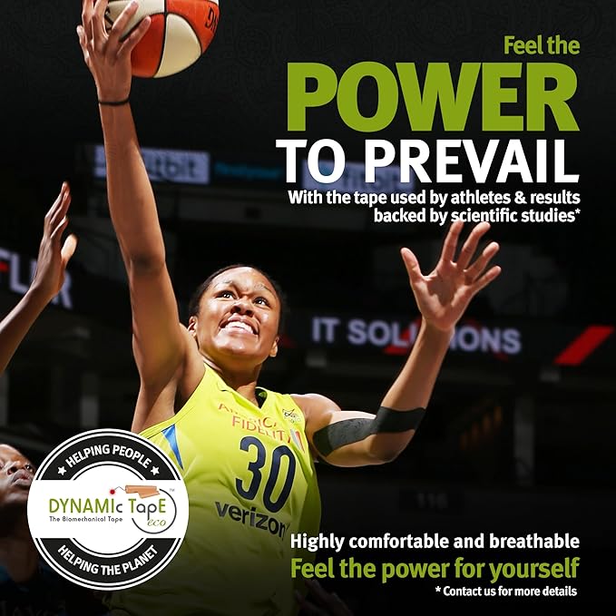 Dynamic Tape Eco | Biomechanical Adhesive Tape | Physio Tape for Knee, Ankle, Shoulder, Leg, Muscle Support | Sports Tape for Football, Rugby, Ideal for Athletes |Grey & Black - 3" (4)