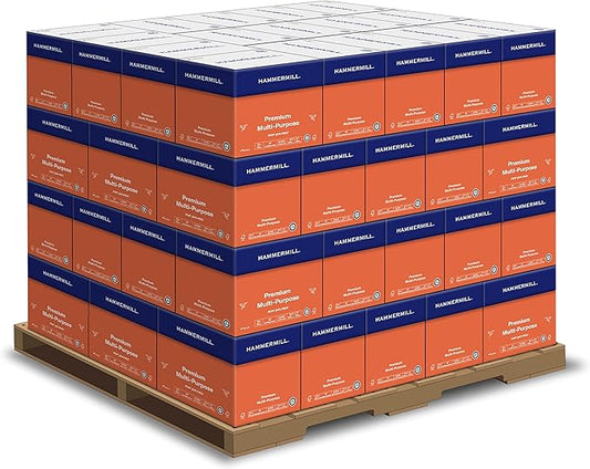 Hammermill Printer Paper, Premium Multipurpose Paper 24 lb, 8.5 x 11-1 Pallet (160,000 Sheets) - 97 Bright, Made in the USA, 105810P