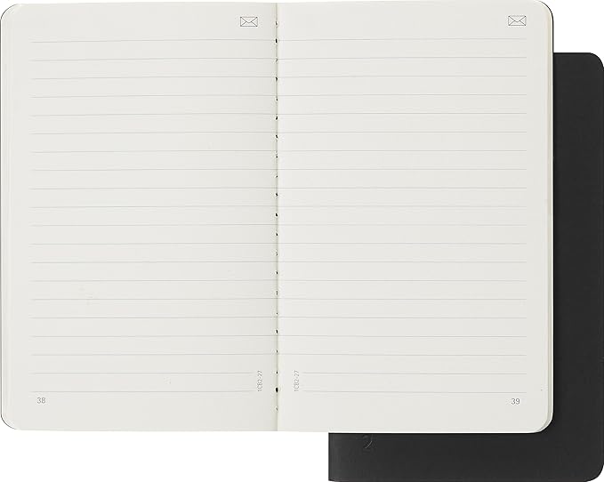 Moleskine Smart Cahier Journal, Soft Cover, Pocket (3.5" x 5.5") Ruled/Lined, Black, 56 Pages - Compatible w/ Moleskine Smart Pen