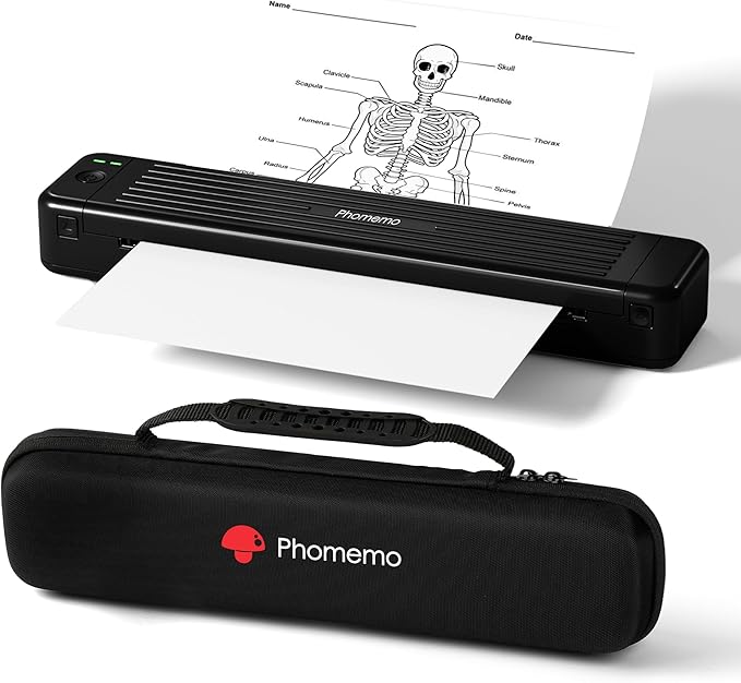 Phomemo Portable Printers Wireless for Travel, [Upgrade] P831 Inkless Thermal Transfer Portable Printer Support 8.5'' x 11'' US Letter Regular Copy Paper, Compatible with Phone & Laptop, 300DPI