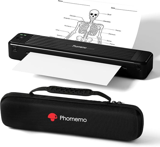 Phomemo Portable Printers Wireless for Travel, [Upgrade] P831 Inkless Thermal Transfer Portable Printer Support 8.5'' x 11'' US Letter Regular Copy Paper, Compatible with Phone & Laptop, 300DPI
