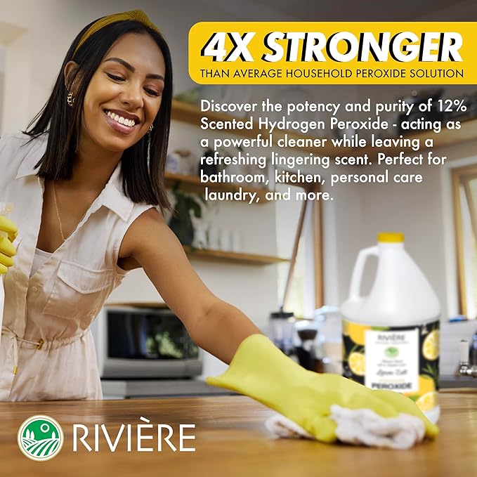 Rivière 12% Scented Hydrogen Peroxide, Gallon, Lemon