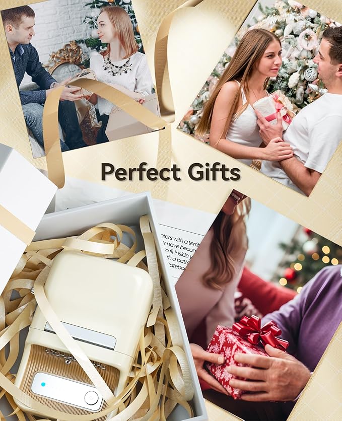 NIIMBOT B21 Label Maker Inkless Bluetooth Label Printer, 2 Inch Portable Label Machine for Small Business, Address, Logo, Clothing, Mailing, Candles, Jewelry, Sticker Printer for Gift, White