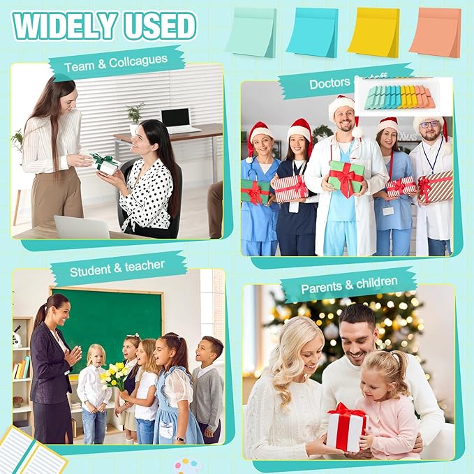 Fainne 60 Pack Sticky Notes Bulk Back to School Supplies Self Stick Note Pads Paper Memo for Office First Day of School Student Teacher Essentials (3x3inch,Bright Colors)