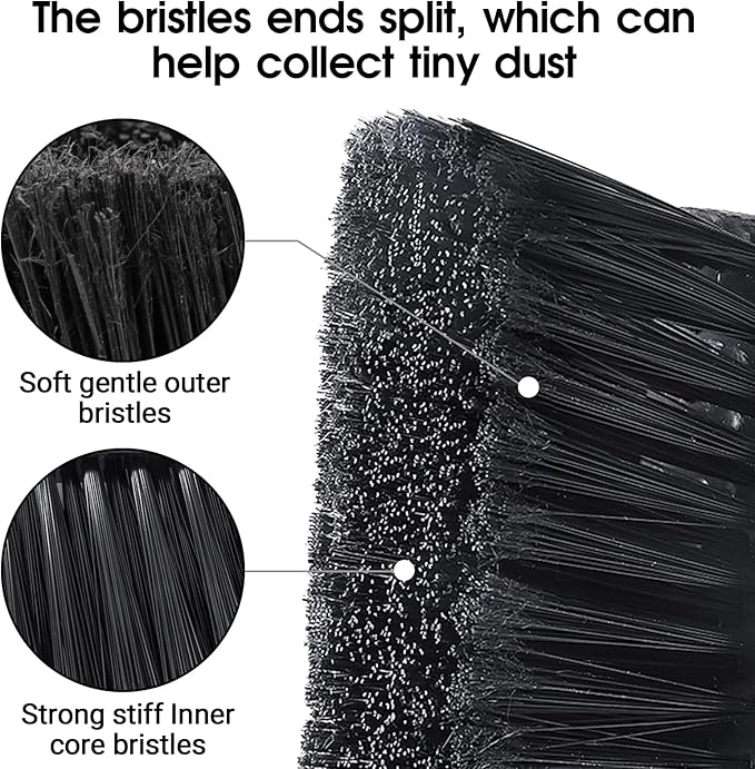 Push Broom Outdoor Heavy Duty,Masthome 24" Push Broom with Stiff Bristles,Heavy Duty Garden Broom,Outdoor Stiff Sweeping Broom for Garage Yard Patio Deck Concrete Wood Stone Floors Scrub and Cleaning