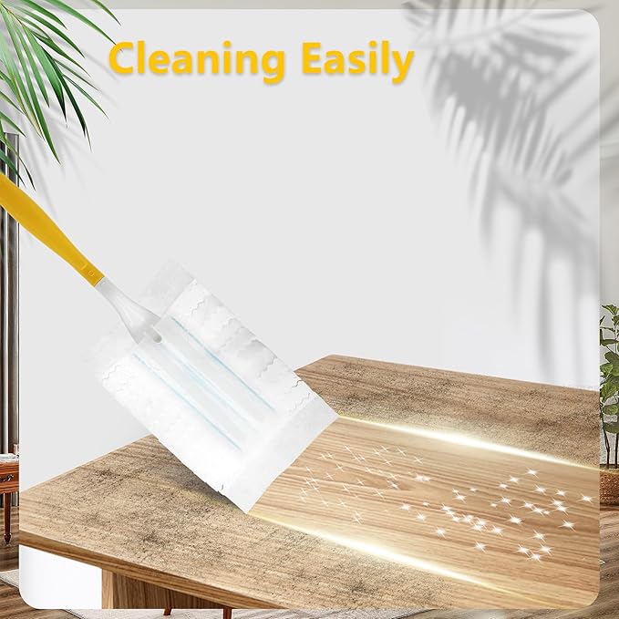 30 Count Duster Refill Compatible with Dusters Handle 180° Multi-Surface Duster Replacement Electrostatic Dust Removal Kit for Cleaning Electronics Blinds Furniture Car Ceiling Fan Cleaner