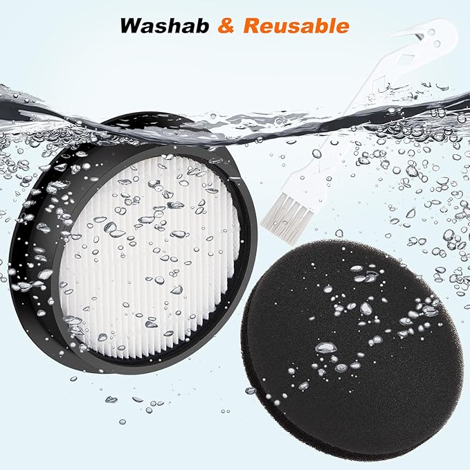 VAC01 Filter Replacement Compatible with SMOTURE VAC01/VAC02/VC70 Cordless Vacuum Cleaner & ozeeco EC01 Vacuum Cleaner,Washable Hepa Filter Accessories Set (5 Pack)