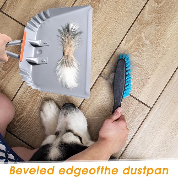 4 Pack Heavy Duty Metal Dustpan Large Wide Dust Pans for Household Handheld Wide Scooper and Debris Cleaning Tool Ideal for Home and Commercial Use(Grey,12 Inch)
