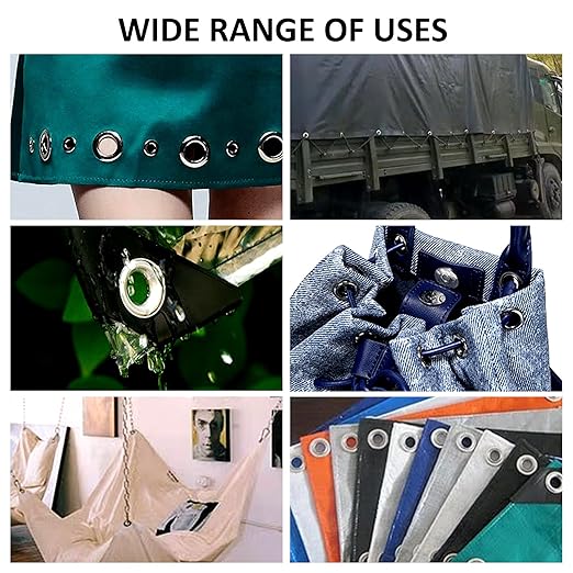 Grommet Tool Kit,Heavy Duty 3/8 Inch Handheld Eyelet Kit Manual Grommet Press Machine Plier Rivet Press with 500pcs Grommets Hole Punching Tool Eyelet Tool Kit for Fabric,Banner,Canvas Leather DIY