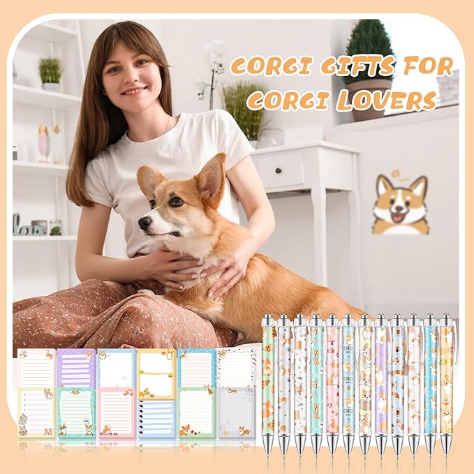 24 Pcs Sticky Notes with Pens Animal Theme Gift Stationery Set Cute Memo Note Pads Ballpoint Pens for School Office