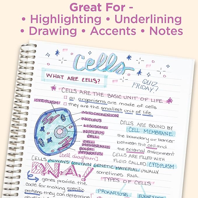 Zebra Pen Mildliner Dual-Tip Highlighters, Broad and Fine Tips, Ideal for Bible Highlighting, No Bleed, School Supplies and Teacher Supplies, Assorted Soft Hue Ink Colors, 8-Pack (78108)