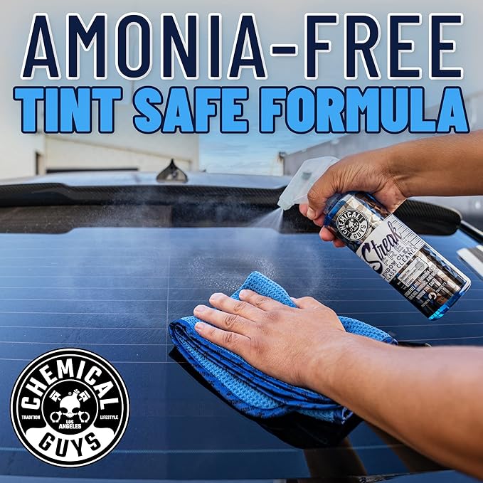 Chemical Guys CLD300 Streak Free Glass & Window Cleaner (Works on Glass, Windows, Mirrors, Navigation Screens & More; Car, Truck, SUV and Home Use), Ammonia Free & Safe on Tinted Windows, 128 fl oz