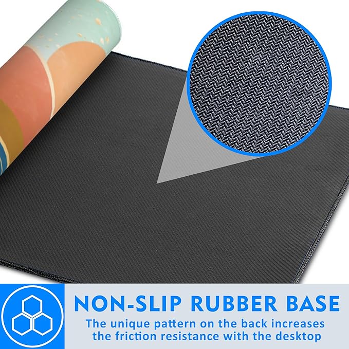 Abstract Art Mountains Extended Large Mouse Pad,Large Gaming Mouse Pad,Extended Big Desk Mat Keyboard Pad,Waterproof Non-Slip Desk Mat for Home Office and Gaming 35.4x15.7 Inch