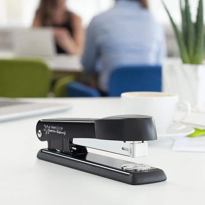 Rapesco 1602 Marlin Stapler with 2000 Staples Type 26/6mm (1/4"), 25 Sheet Capacity, Non-Slip Base, Metal Office Stapler, Uses Type 26 and Type 24 High Capacity Staples