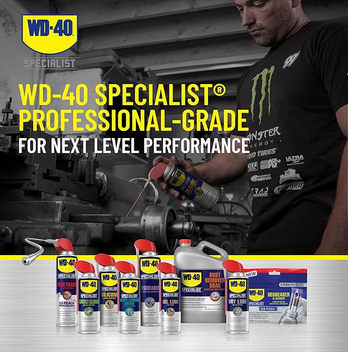 WD-40 Specialist Silicone Lubricant with SMART STRAW SPRAYS 2 WAYS, 11 OZ