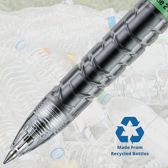PILOT B2P Colors (New 2020! in retail packaging) - Bottle to Pen Refillable & Retractable Rolling Ball Gel Pen Made From Recycled Bottles, Fine Point, Color G2 Inks, 4-Pack