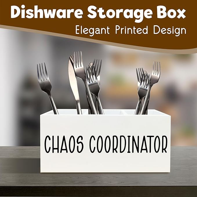 Chaos Coordinator Gifts Pen Holder for Desk, Thank You Appreciation Gift for Coworkers Boss Leader Manager Wooden Pen Pencil Holder Organizer for Office Desk Accessories