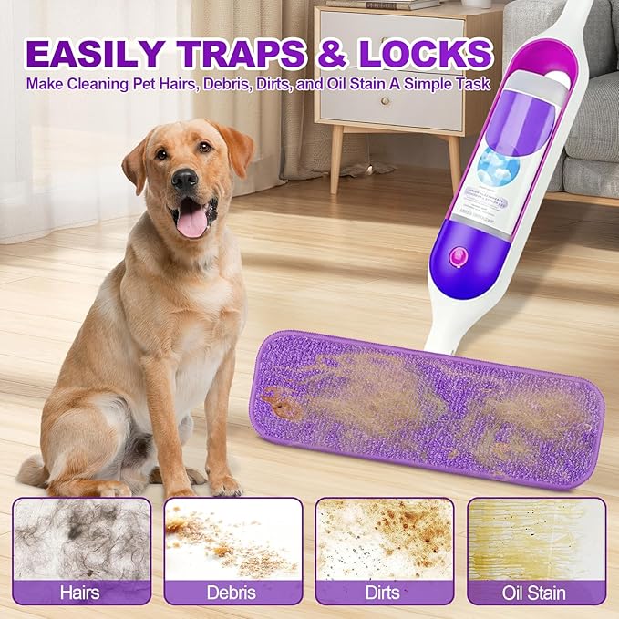 Orighty Reusable Mop Pads for Swiffer PowerMop, 10 Pack Power Mop Pads Refills for 13 ''-15 '' Spray Mop, Microfiber Mop Pads Refills for Multi-Surface Floor, Machine Washable