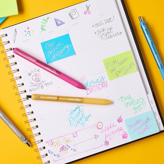 Paper Mate InkJoy Gel Pens Ultimate Pack, Retractable Pens, Featuring Classic, Bright!, and Metallic Pens, Assorted, 30 Count