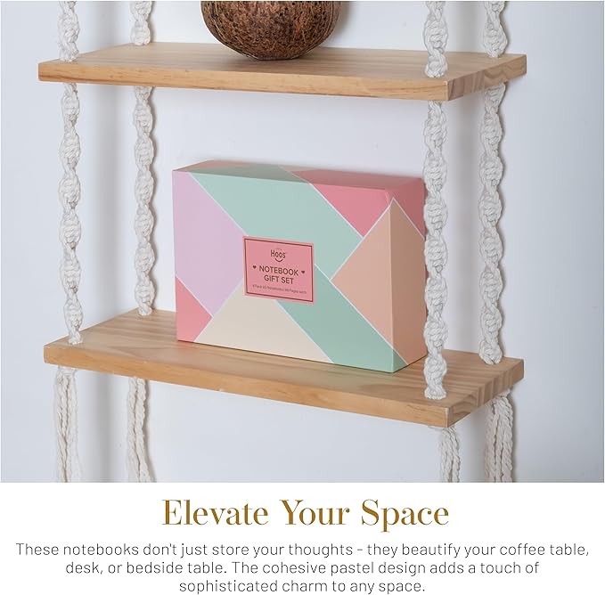 Notebook Journal (8 Pack), A5, 5.5 x 8 in, 80 gsm thick paper, Cute Soft Paper Cover Notebook Set, Thin Writing Journal for Travel, Meditation, Wedding and Dream Journals, Lightweight Lined