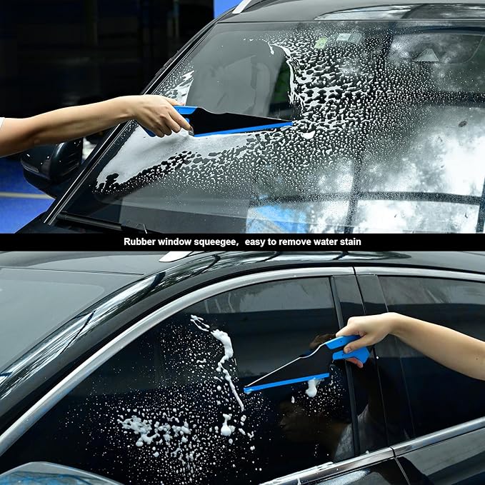 EHDIS Vinyl Wrap Tool Kit with Window Tint Bulldozer Squeegee Long Handle Scrubber Paddle Squeegee,Small Quarter Window Scraper for Car Wrapping,Graphics,Decal Installation
