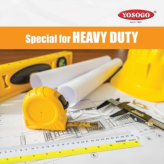 12 Inch / 30 cm Assorted Color Aluminum Ruler in Inch and CM Scale with Hanging Hole | Pack of 6