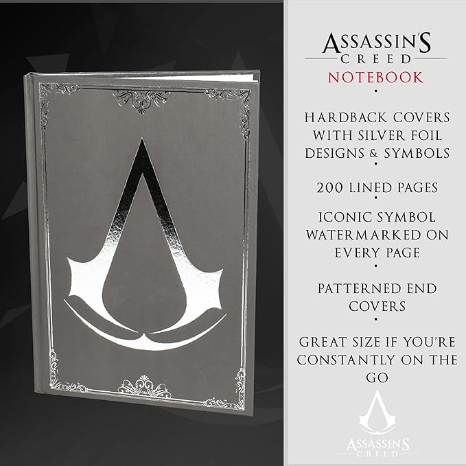 Assassin's Creed Notebook- Lined Hardcover- 200 Pages