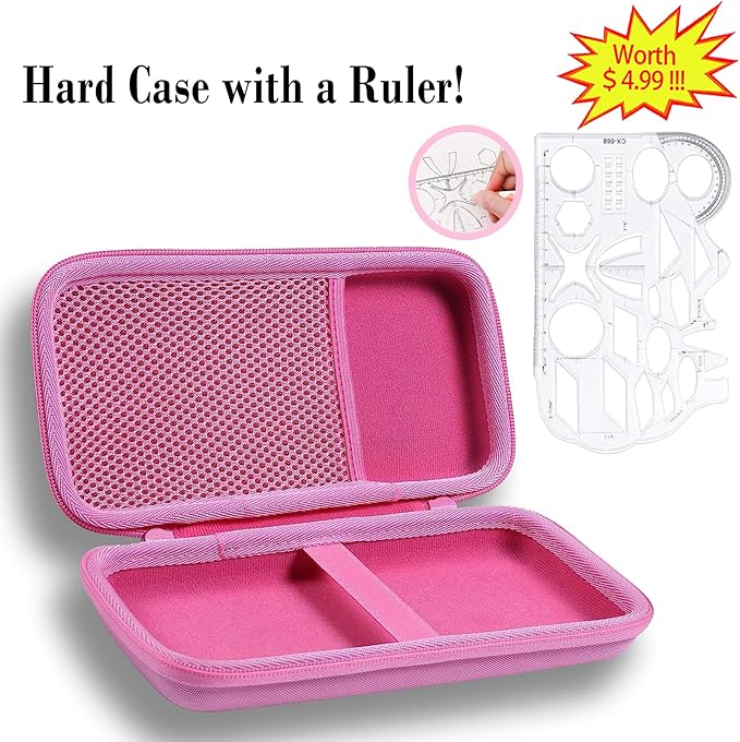 co2CREA Hard Case Compatible with Texas Instruments TI-84 Plus CE/TI-84 Plus/TI-Nspire CX II CAS/TI-Nspire CX II/TI-83 Plus/TI-89 Titanium/TI-85 / TI-86 Color Graphing Calculator, Pink