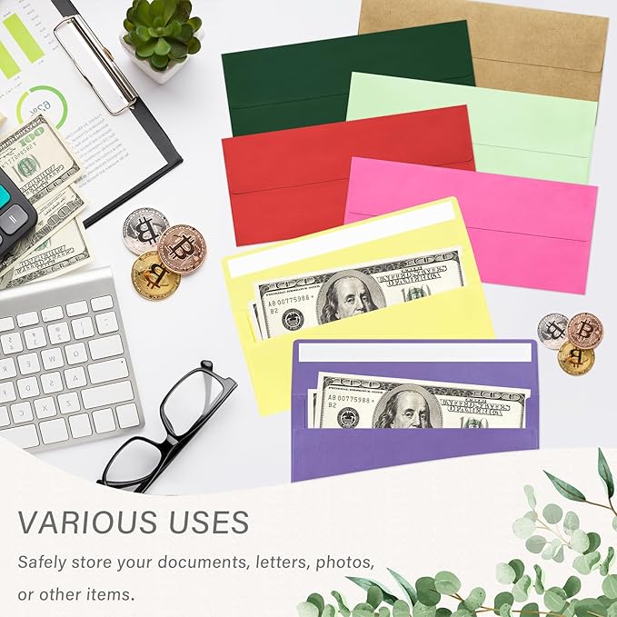 50 Pack #10 Business Envelopes, Self Seal Standard Kraft Envelopes for Secure Business & Legal Mailing, Office, Checks, Letter, Invoices, 4 1/8 x 9 1/2 Inches