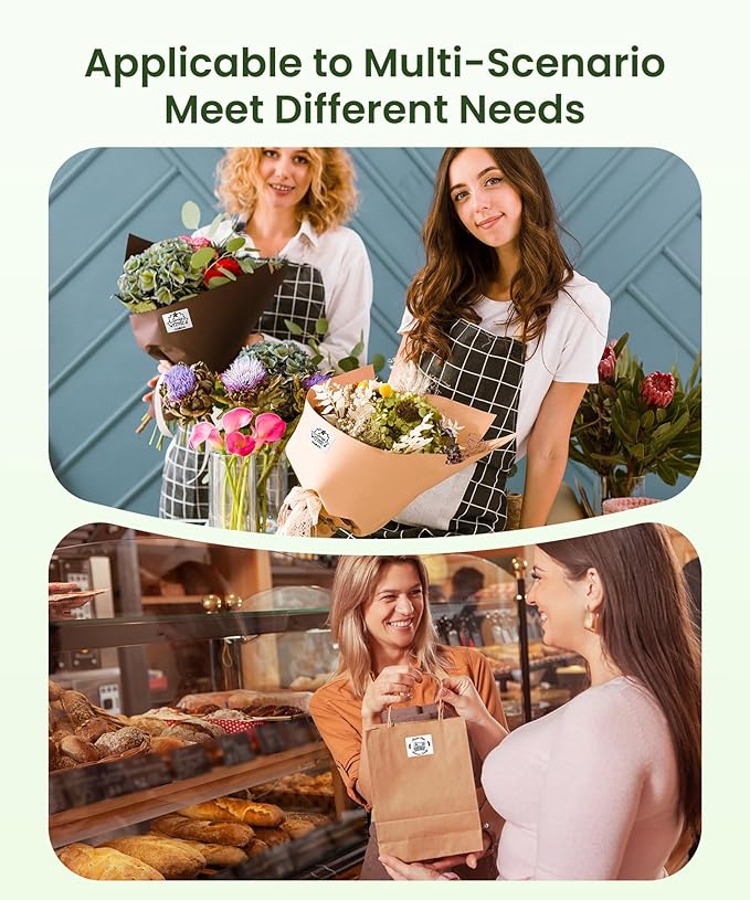 Phomemo M110 Labels Compatible with Phomemo M110/M120/M200/M220/M221 Label Printer, Multi-Purpose Label Tape Self-Adhesive Thermal Paper, Black on White, 1.57"x1.18" (40x30mm) 690 Labels/3Roll