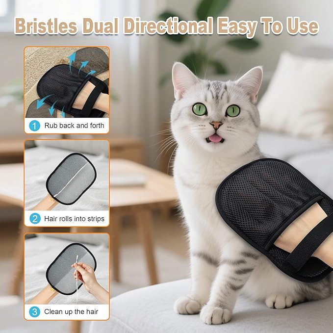 Wholesale 50PCS Pet Hair Removal Glove for Cats & Dogs, Upgraded Five-Finger Electrostatic Pet Hair Remover Glove, Reusable Magic Brush Pet Hair Removal Tool for Laundry, Couch, Carpet & Car Seat