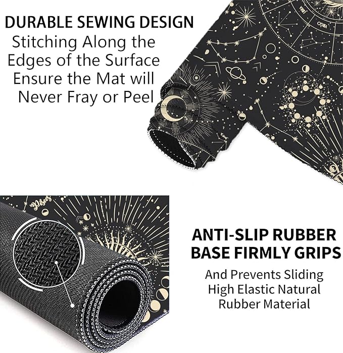 LATEEFAH Desk Mat, Mouse Pad with Wrist Rest, 4-in-1 Large Mouse Pads for Desk, Ergonomic Mouse Pad and Keyboard Wrist Rest Gaming Keyboard Mat for Office, Home