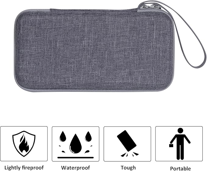 co2CREA Carrying Case for Texas Instruments TI-84 Plus CE Python Enhanced/TI-84/TI-Nspire CX II CAS/TI-Nspire CX II/TI-83 Plus/TI-89 Titanium/TI-85/TI-86 Color Graphing Calculator, Gray Case