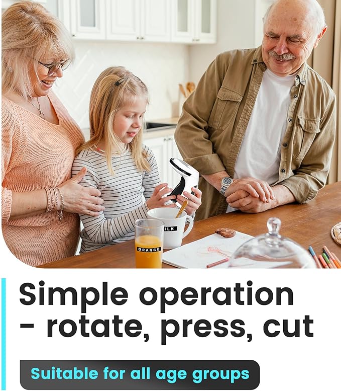 Vixic Embossing Label Maker Machine with Tape, Vintage Manual Label Maker Embossed, Retro Punch Labeler with 1 Rolls 3D Tape Waterproof for Home Kitchen DIY Crafting Kids