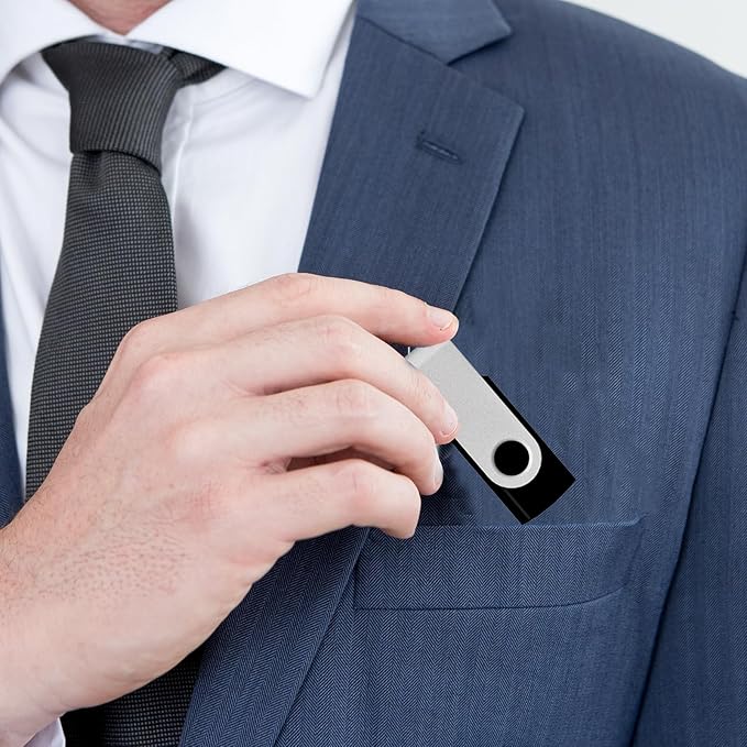 64GB Swivel USB 2.0 Flash Drive 10Pack USB Drive 64GB Pack of 10 USB Memory Stick Bulk - Portable Thumb Drive 10 Pack for Data Storage and File Sharing in Home & Office